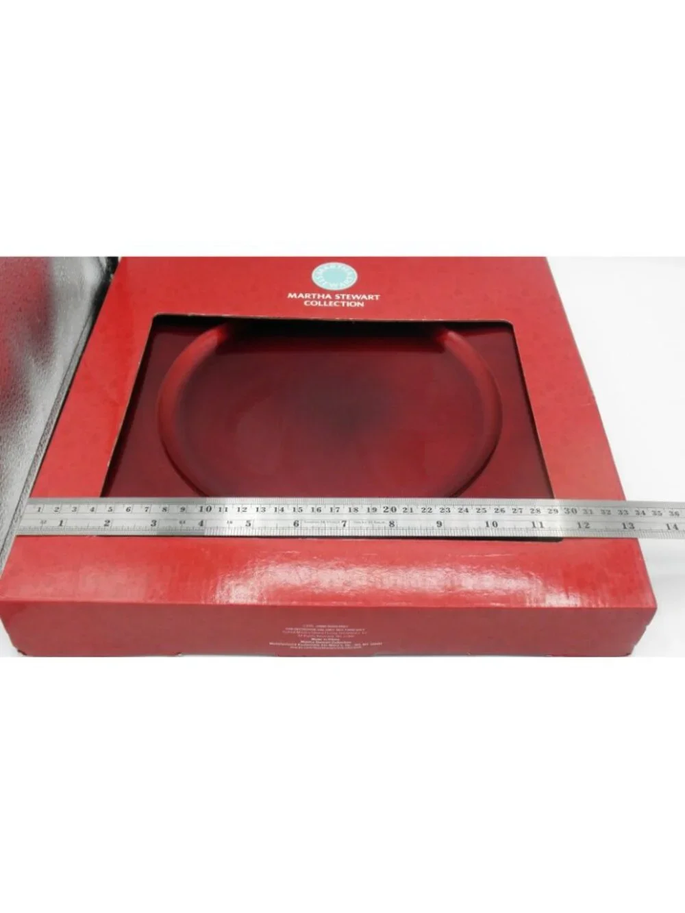 Martha Stewart Collection 13 Set of 4 Round RED Holiday Charger Plates NOS